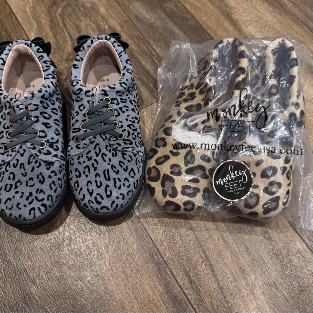 Monkey Feet Kids Leopard and Cheetah 3-4Y